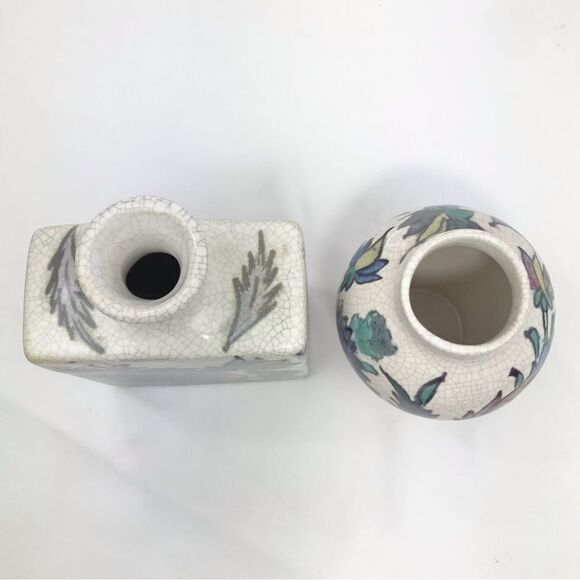 Pottery Barn Iznik Decorative Stoneware Vases Set of Two - Picture 4 of 16